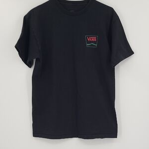 Vans Black Red Logo Tee